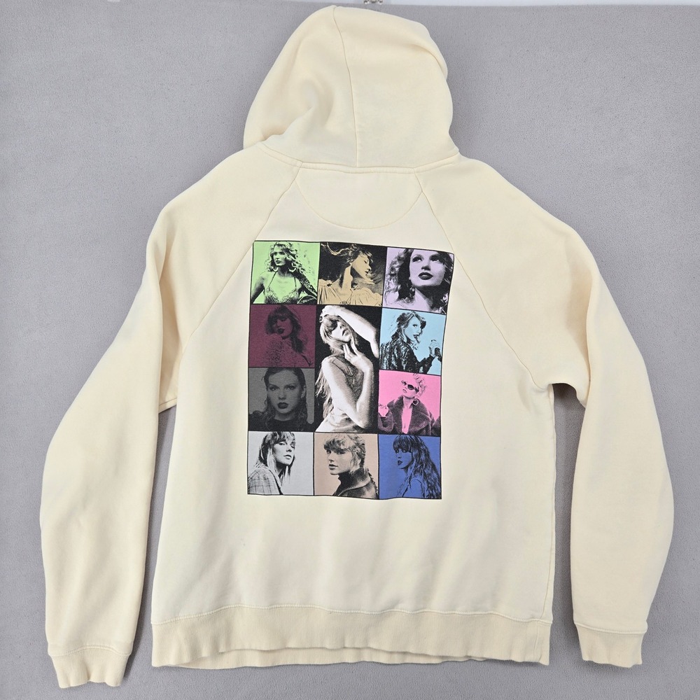 Taylor Swift Large Hoodie The Eras Tour Cream Oversized Graphic Concert